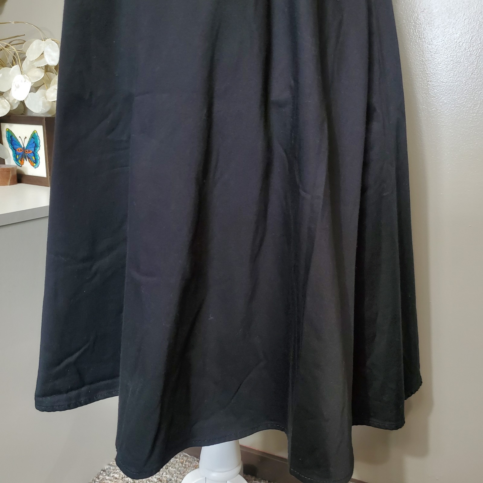 Rock Steady Halter Tie Dress Size XL Black Pinup Red Button Swing Rockabilly
