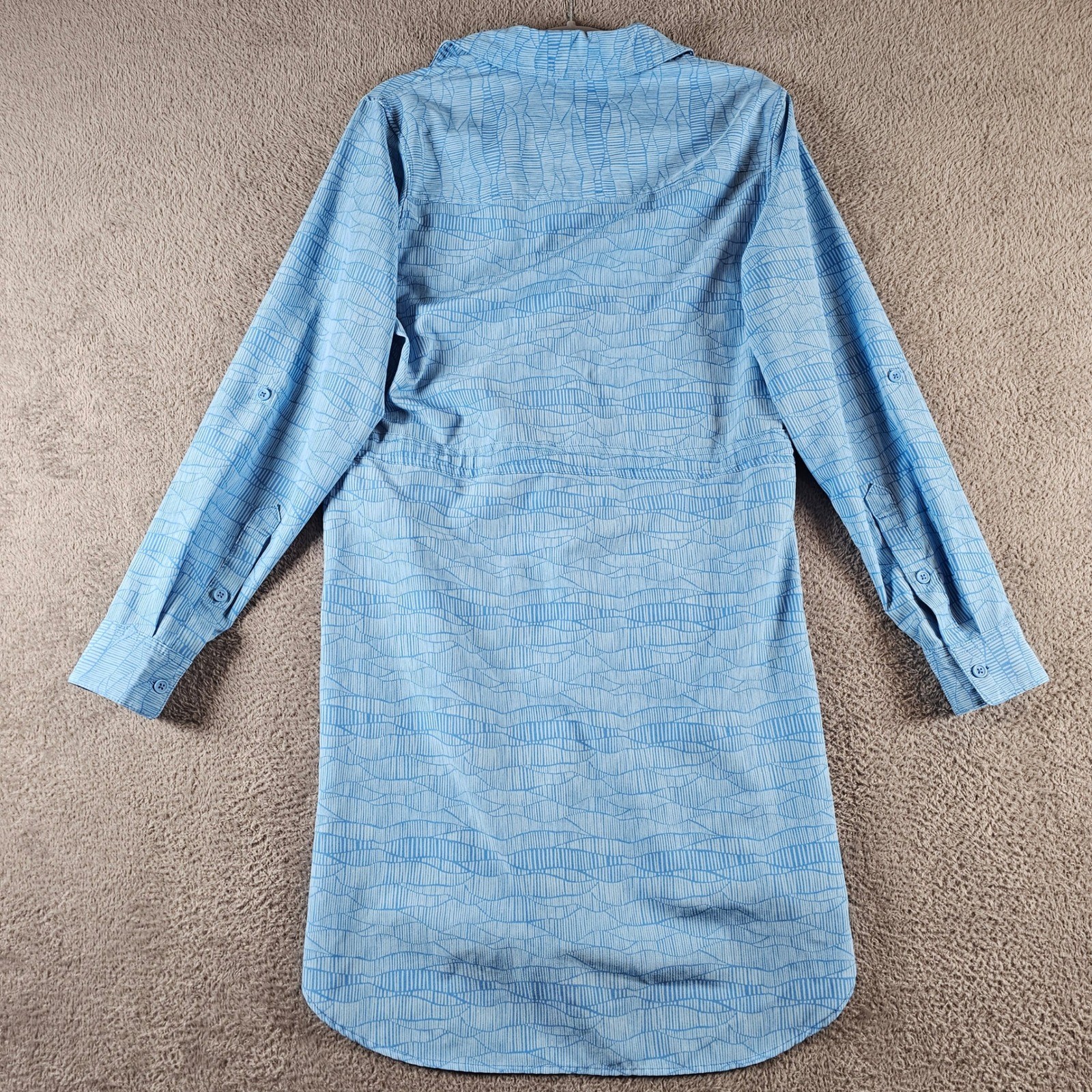 Shore to Summit Utility Dress Small Blue Hiking Outdoor Boating Roll Tab