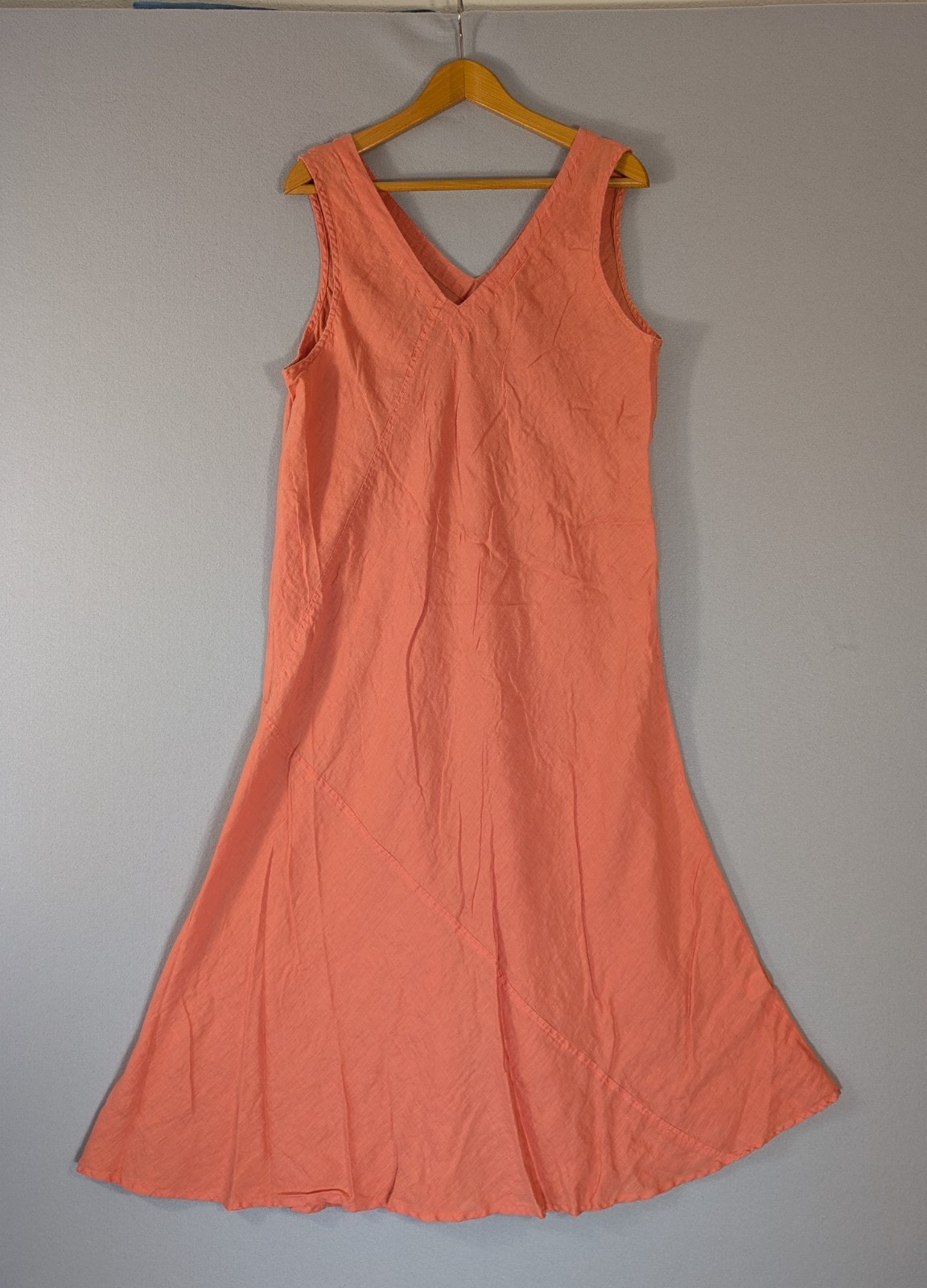 CP Shades 100% Linen Midi Sleeveless Dress Women’s Size XL Coastal Lagenlook