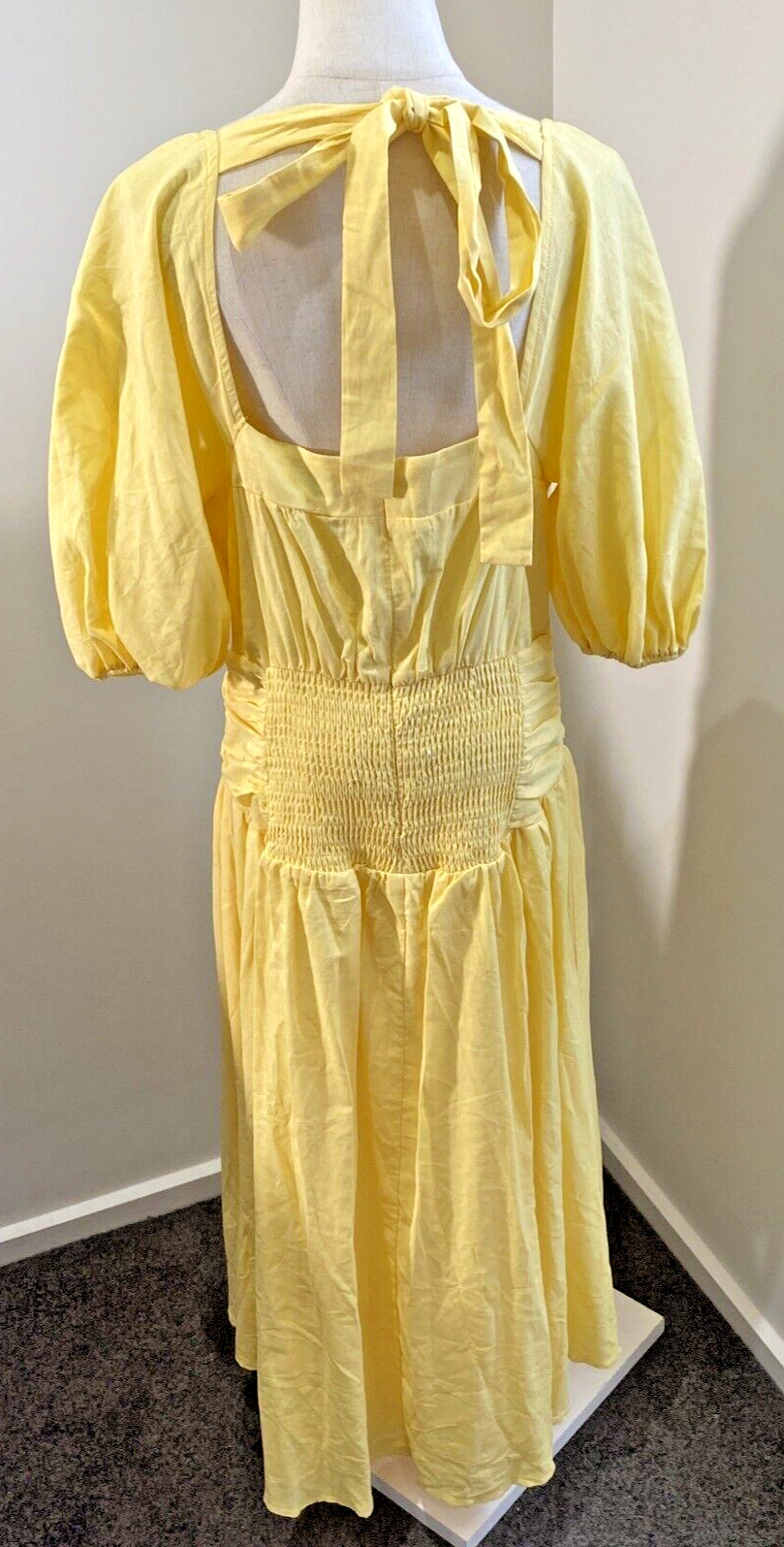 All About May – Maxton Midi Dress – Yellow – Size 14 BNWT (from Gingham & Heels)