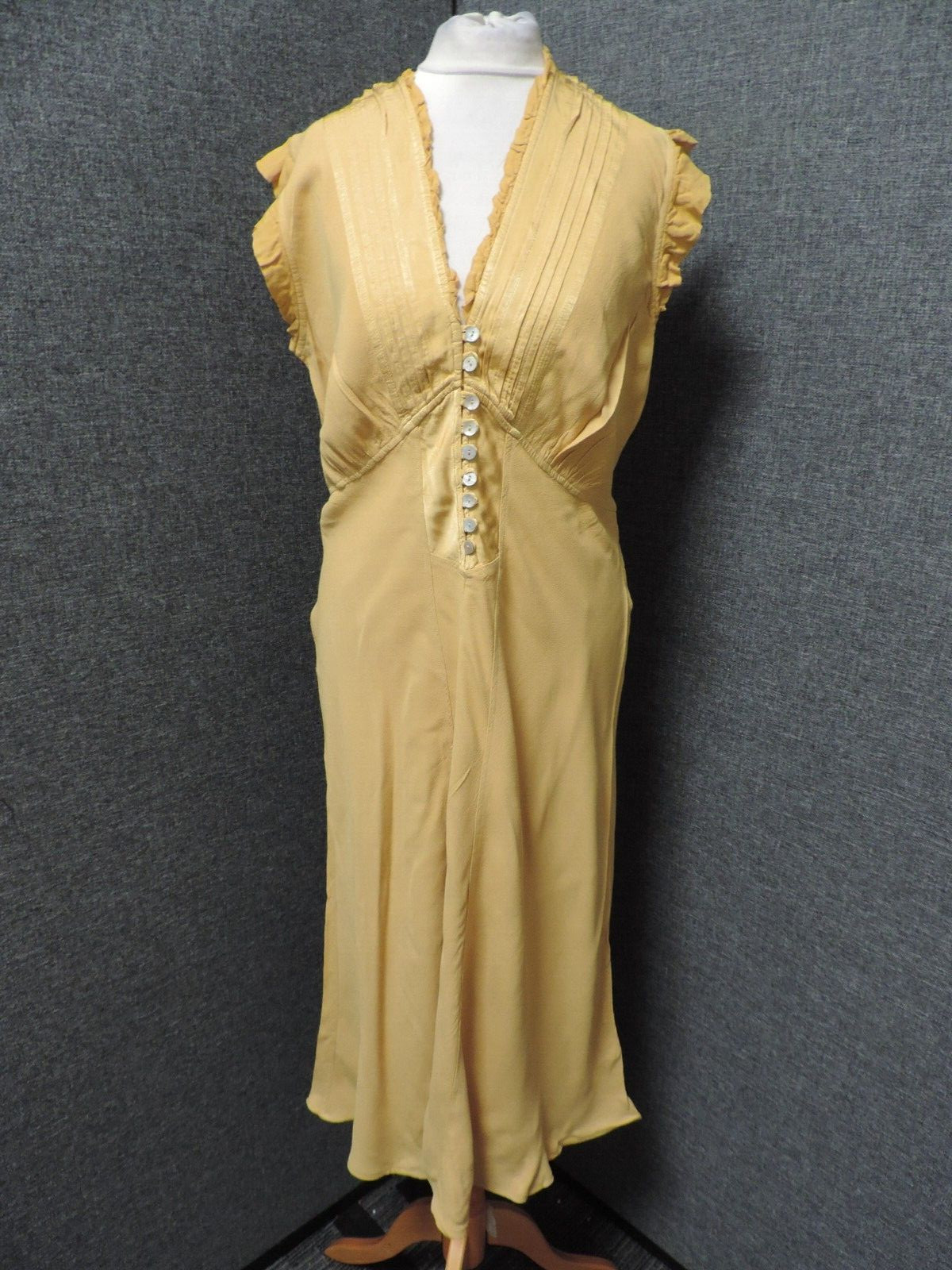 Ghost Heritage Ines Dress Brushed Gold UK XL RRP £95 LN122 ii 07