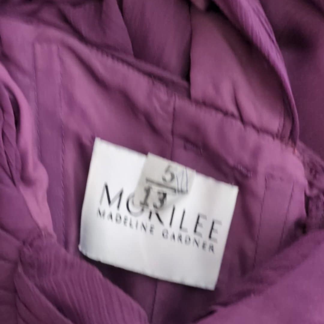 Morilee Madeline Gardner Mother Bridesmaid Sleeveless Dress Gown Sz 14 Purple
