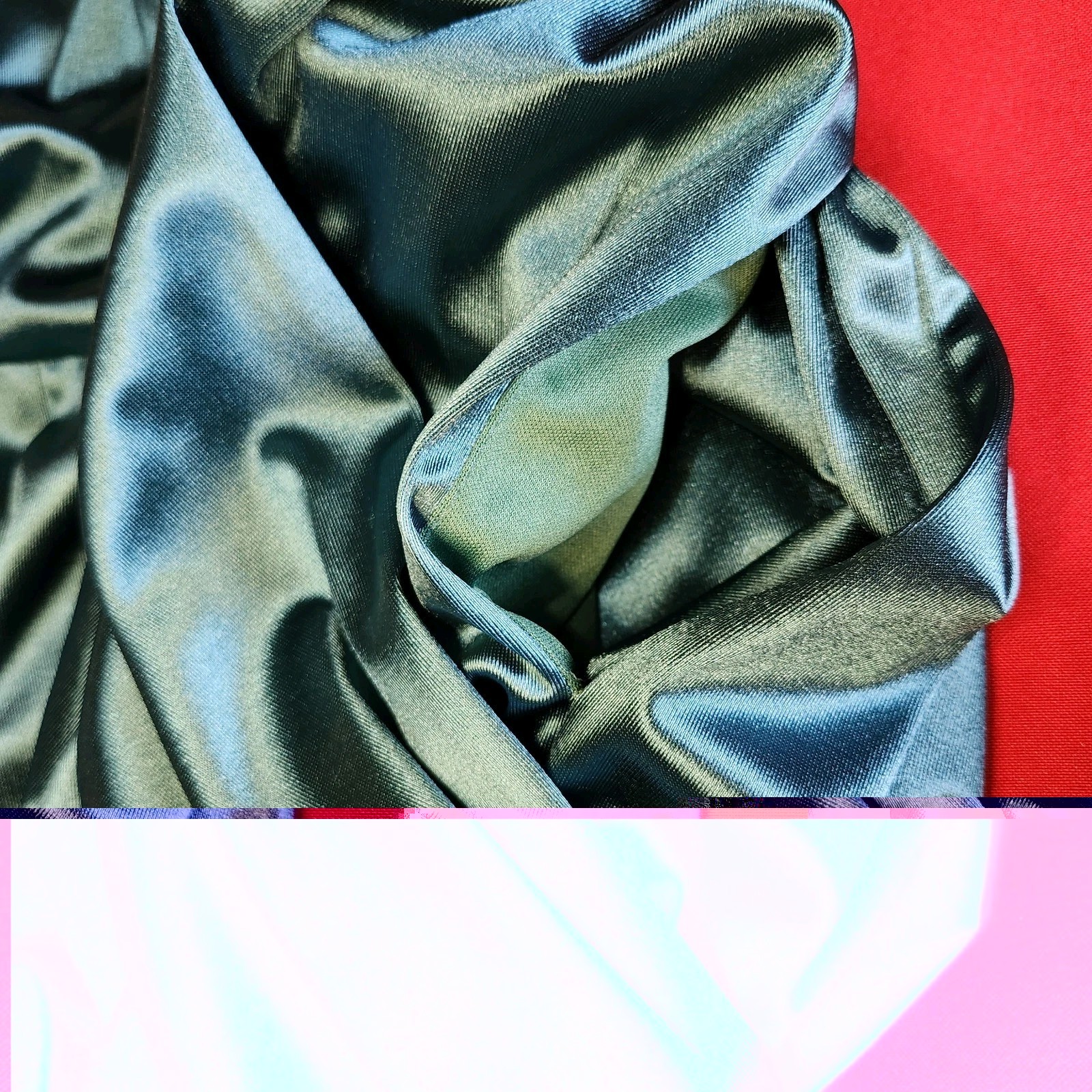 Belle Poque Vintage Teal Satin Twisted Cocktail Dress With Black Belt Size S