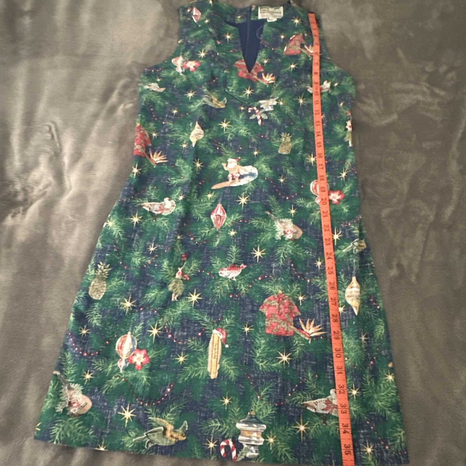 NWT 2022 REYN SPOONER Christmas Mele Kalikimaka Zipper Size 4 Women’s Dress