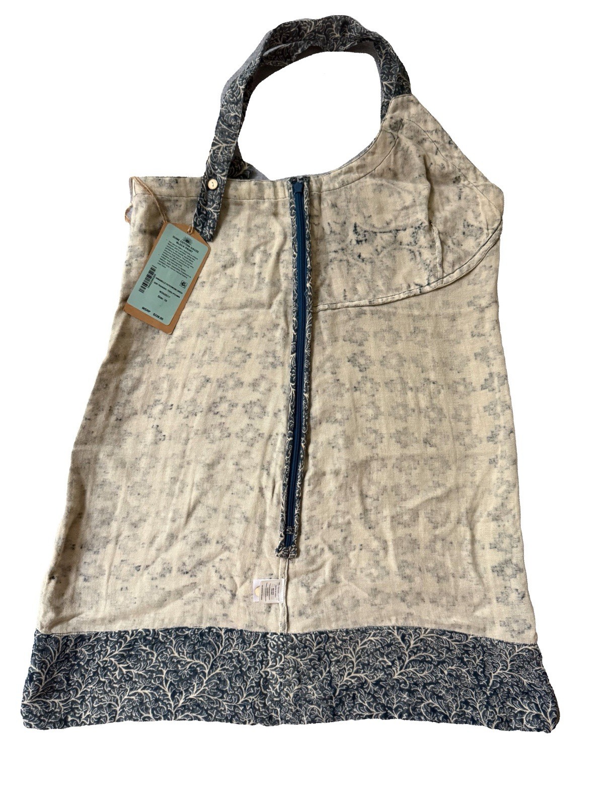 Faherty | Annabelle Patchwork Boho Dress | NWT | 10 | Artisan Cotton Gauze