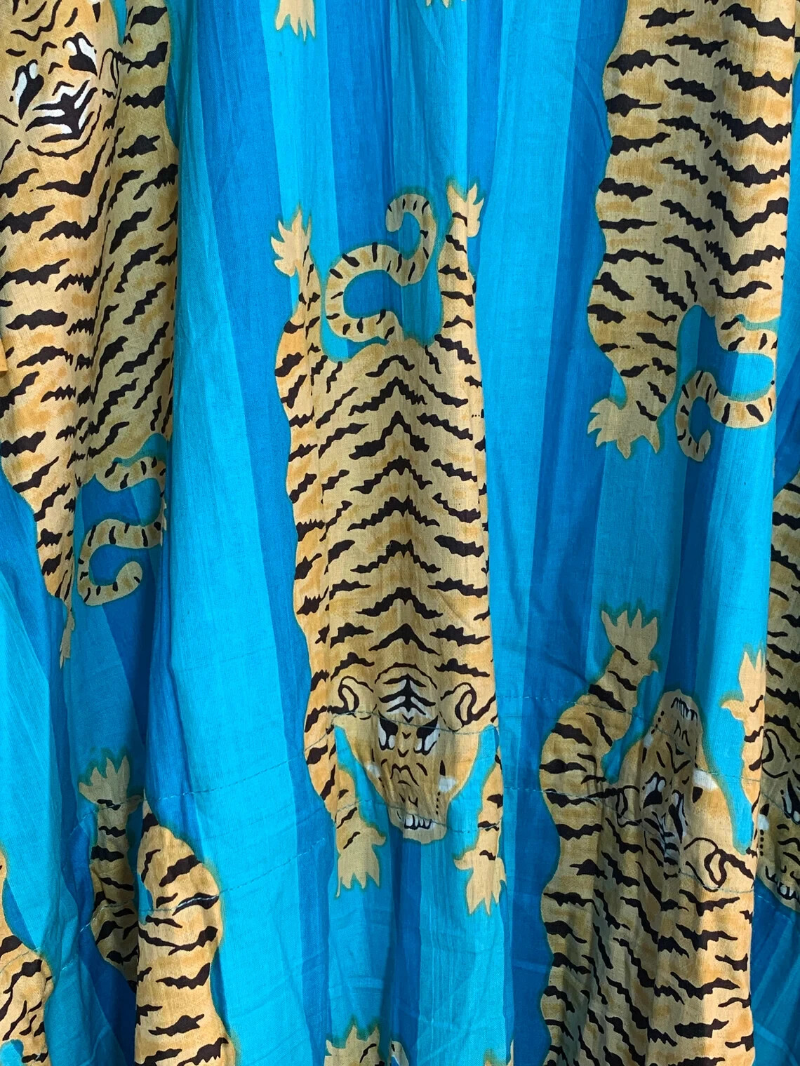 Indian Vintage 100% Cotton Long Beach Maxi Kaftan Dress One Size Caftan Kimono