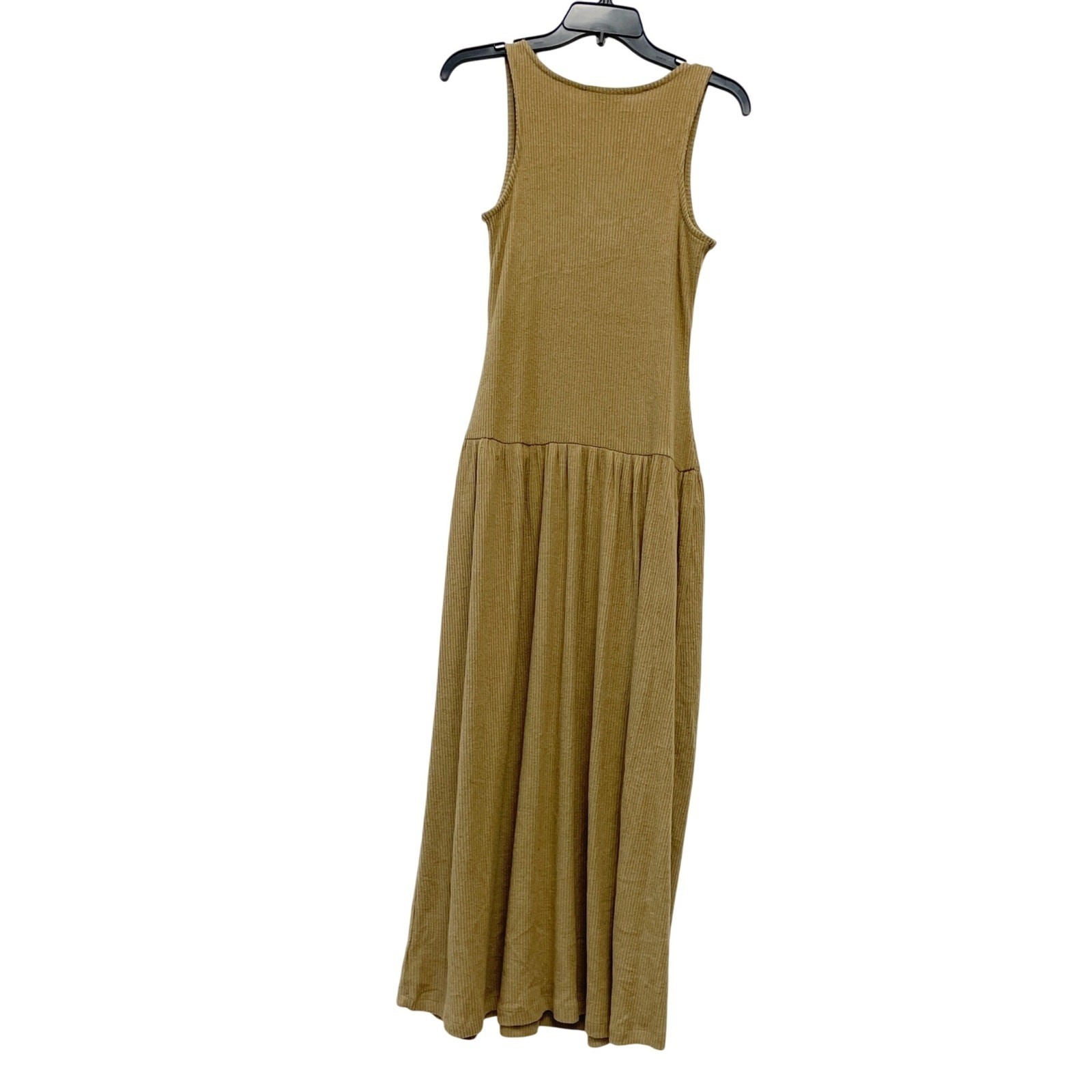 Universal Thread Women’s Ribbed Drop Waist Knit Midi Slip Dress Brown Size XS
