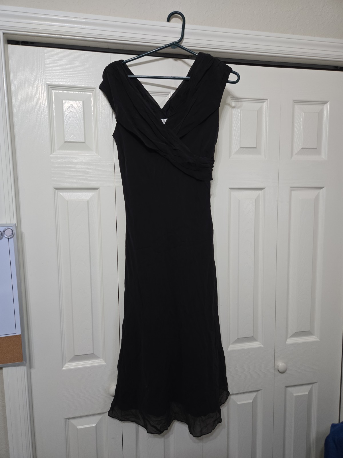 Vintage David Warren y2k Silk Dress sz 8 Floral Ruffle V-Neck Sleeveless