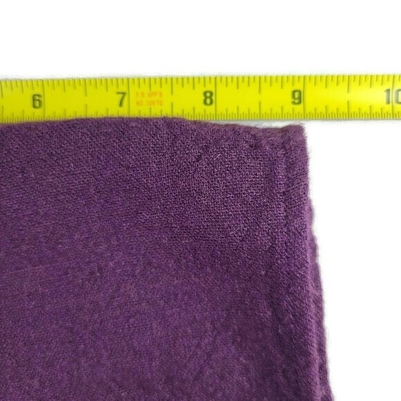 Soft Surroundings Dress Size L Purple Cold Shoulder Oversized Dolman Linen Blend