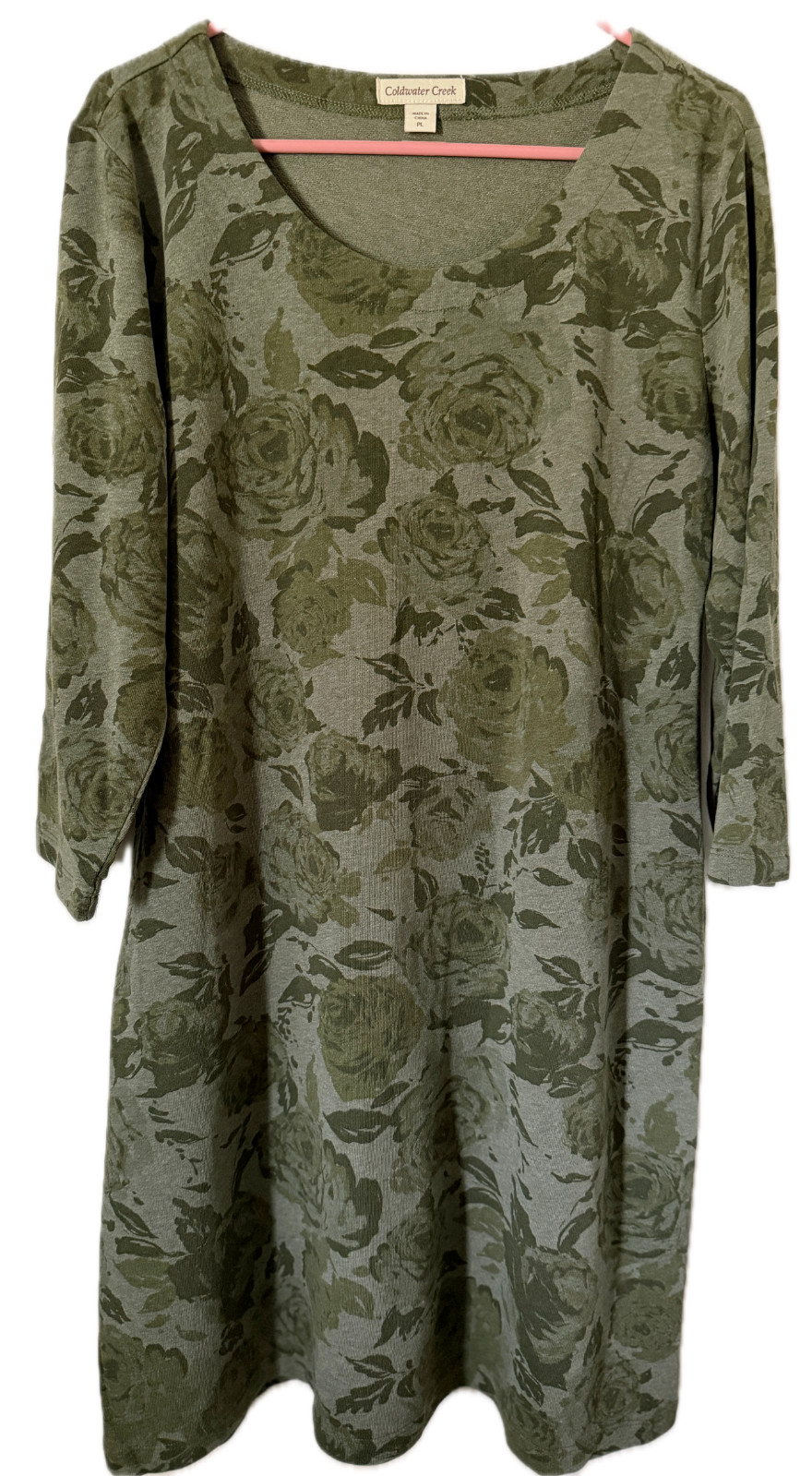Coldwater Creek Dress shades of green size M