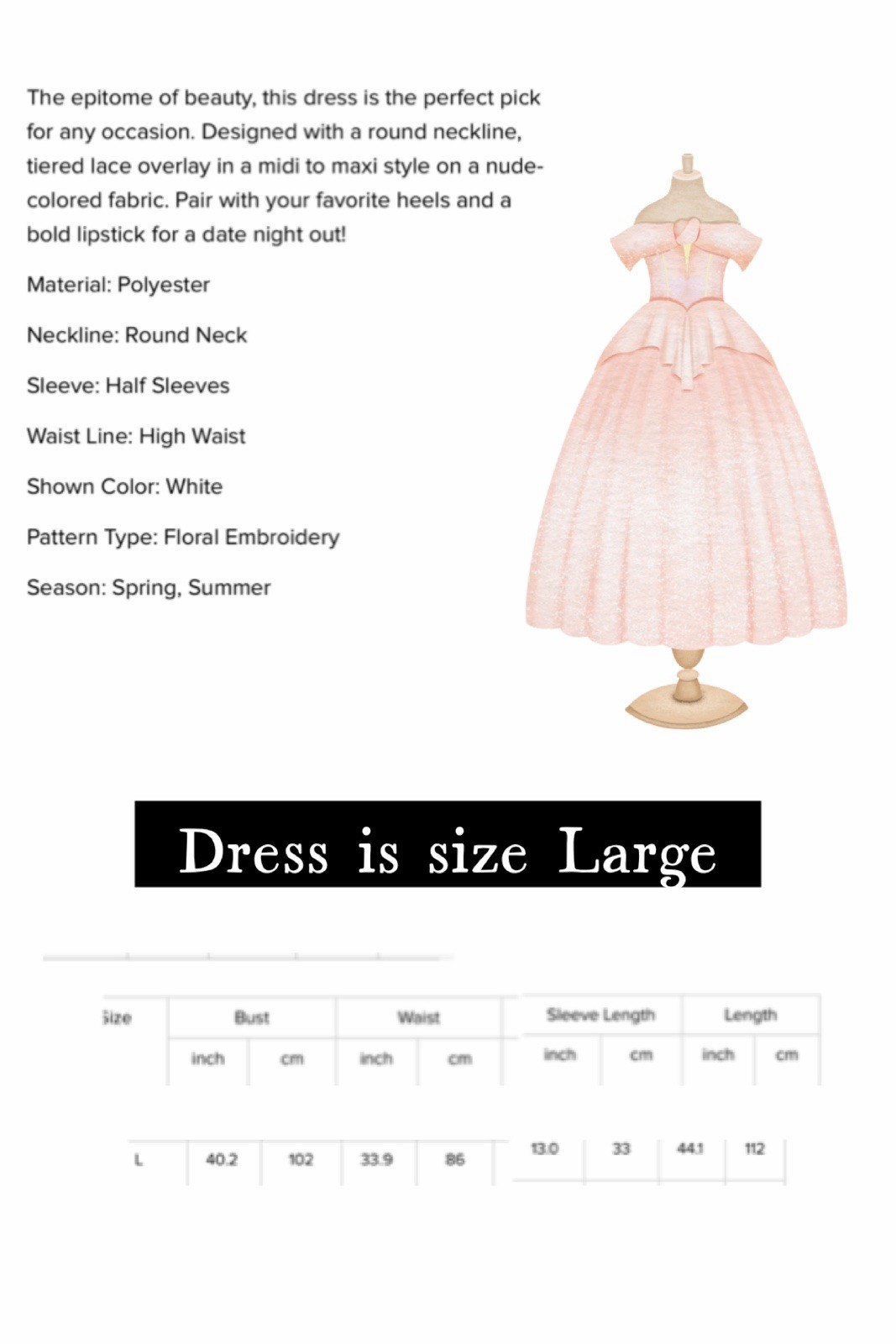BEAUTIFUL Roolee Pando Grove Lace Floral Dress NWT Size Large