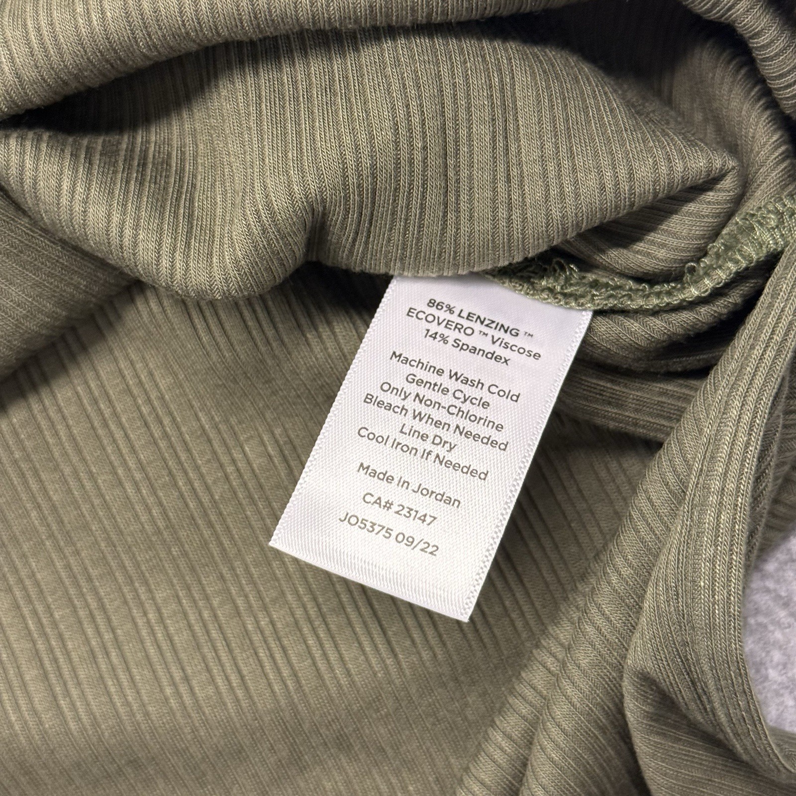 Haven Well Within Dress Size XL Oive Green Maxi size Ribbed Sleeveless Form Fit