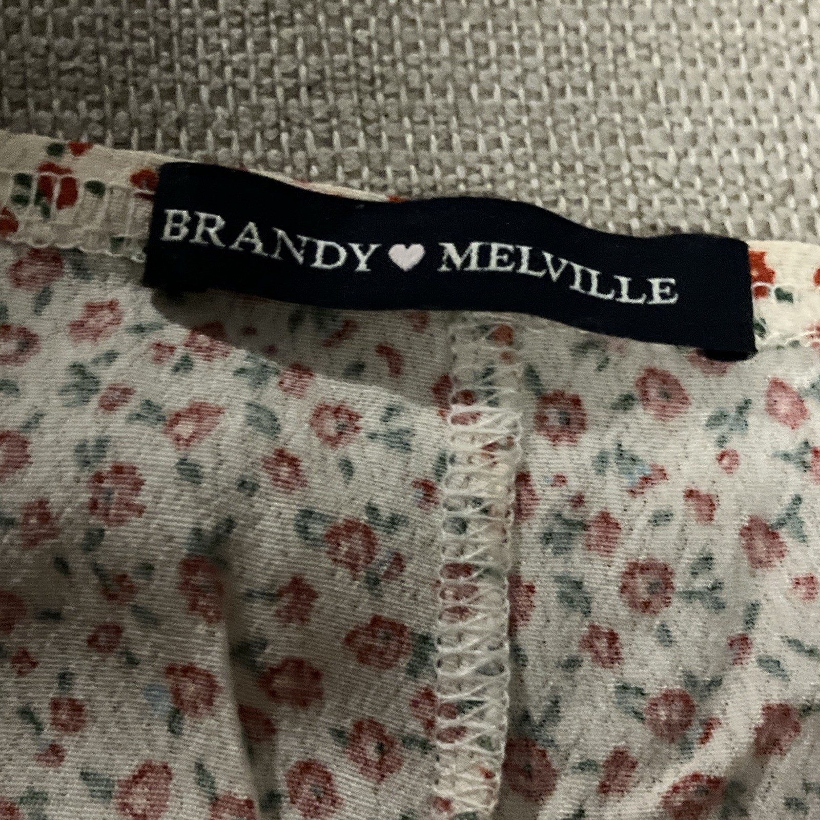 Brandy Melville White Floral Slip Mini Dress Sleeveless Straps One Size