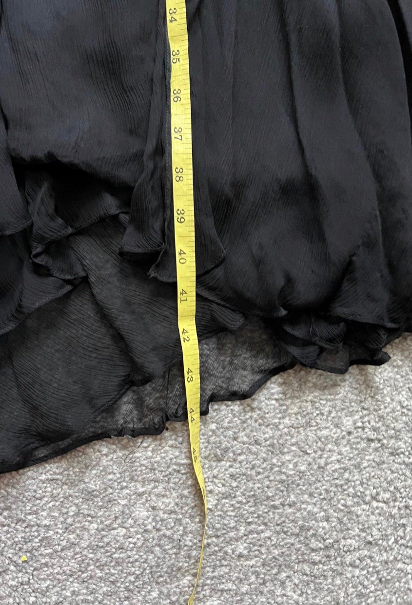 MONSOON Silk Black & Silver Evening Dress UK 12 Timeless Elegant Modern Classic