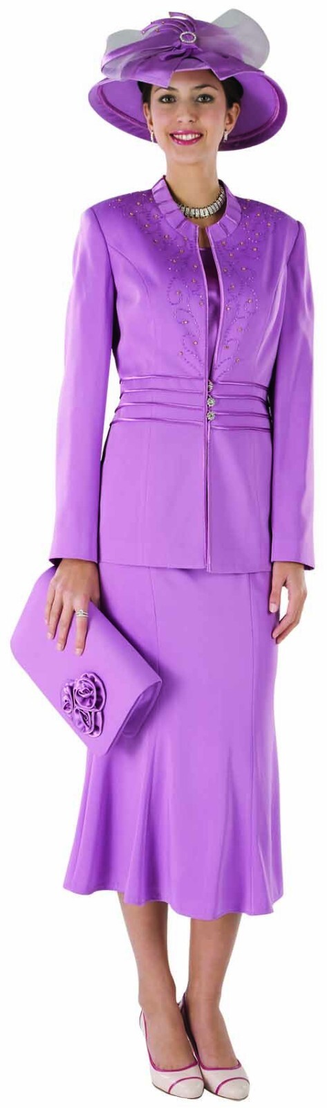 Sunday Best Women Church Suit – Soft Crepe Fabric – Standard to Plus Size L315