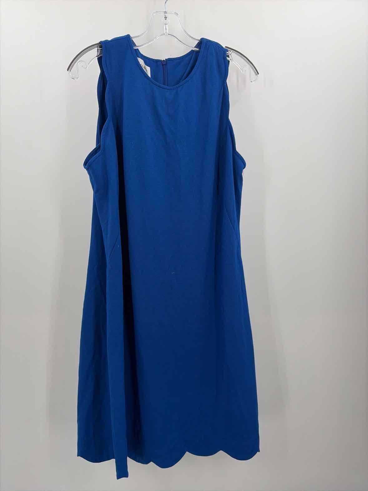 Pre-Owned Sara Campbell Blue Size Large Knee Length Sleeveless Dress