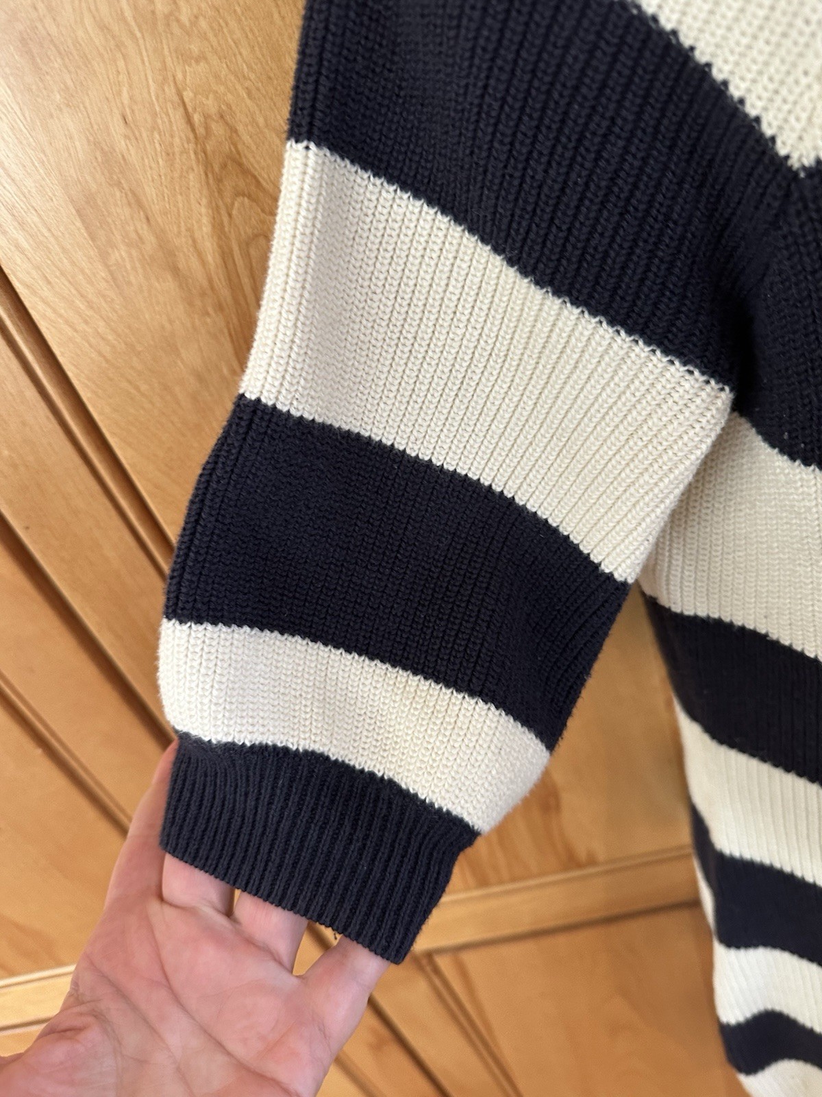 Rugby By Ralph Lauren Women’s S Cotton Navy Cream Striped SS Sweater Dress Tunic
