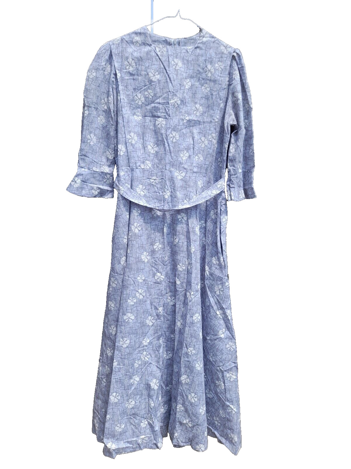 Amish Mennonite Cape Dress 38″ Bust 31″ Waist Hawaiian Tropical Floral Pocket