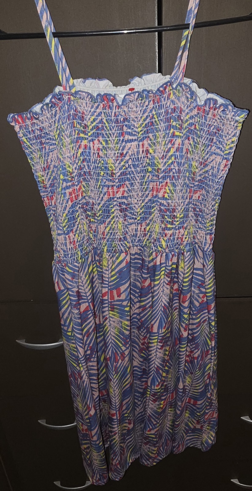 🌺 BCBGirls Tropical Palm Print Smocked Sundress | Size 16