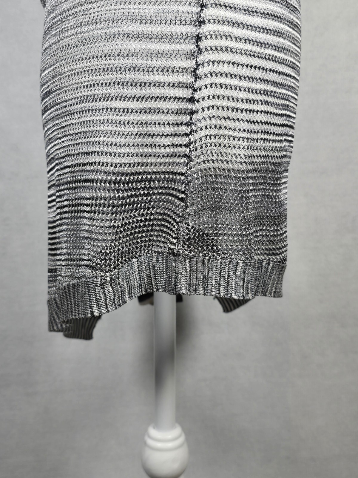 Rock & Republic Womens Crocheted “Chain Link” Dress Black/Gray Small (no slip)