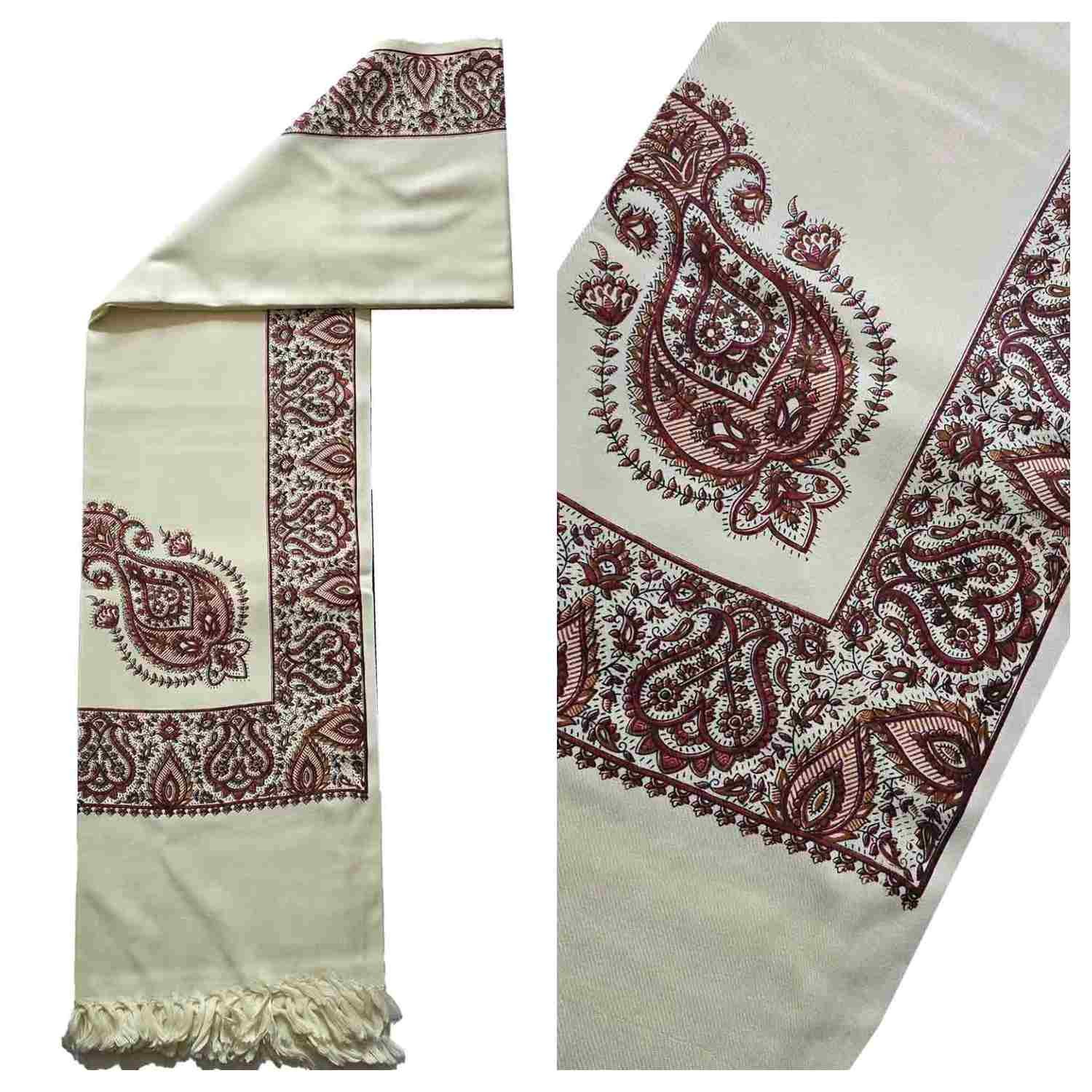 Premium Quality Yemeni Kashmiri Embroidered Shawl Parna Chadar 80″x 42″