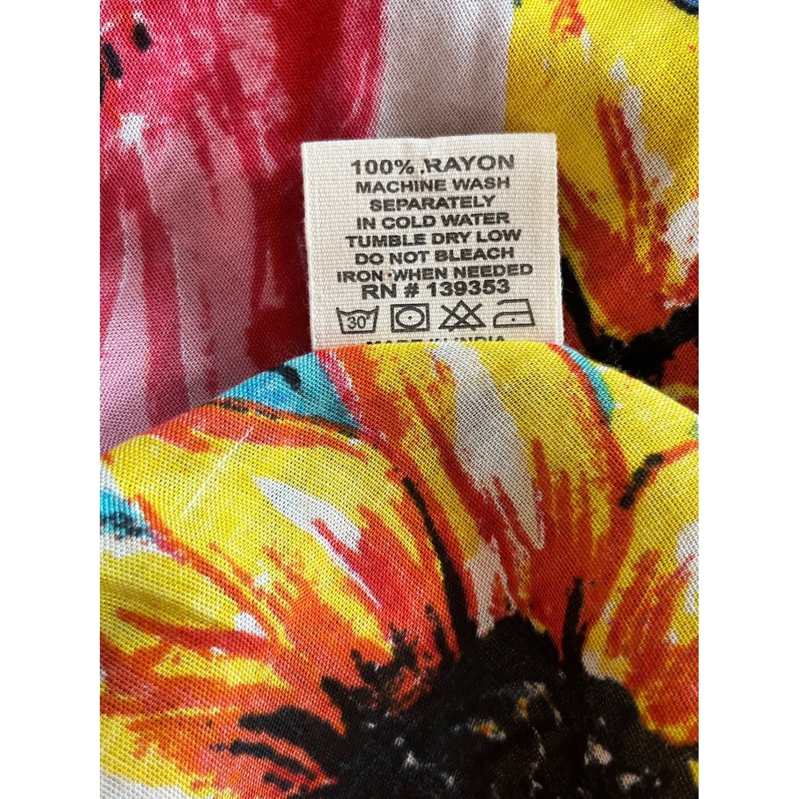 Seven Islands New York Sleeveless Floral Dress Colorful Bohemian Size Small
