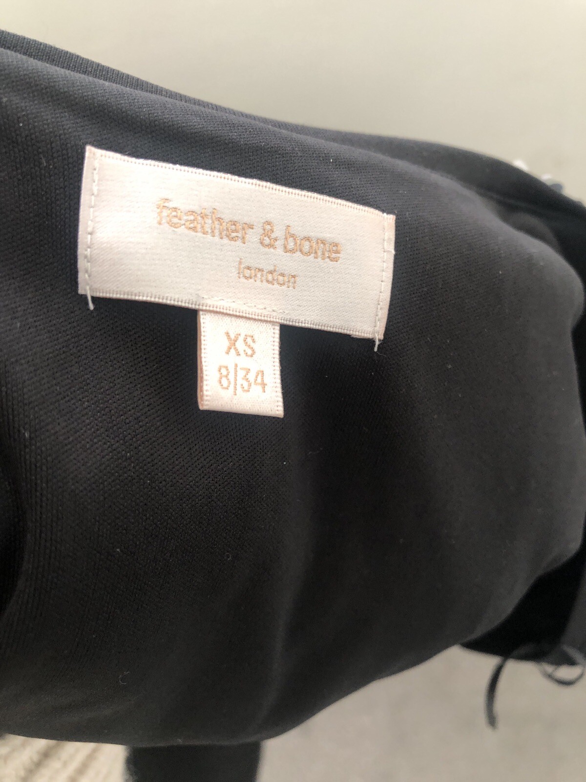 Feather & Bone London Black Silver Sequin dress / Tunic S Uk 8 10