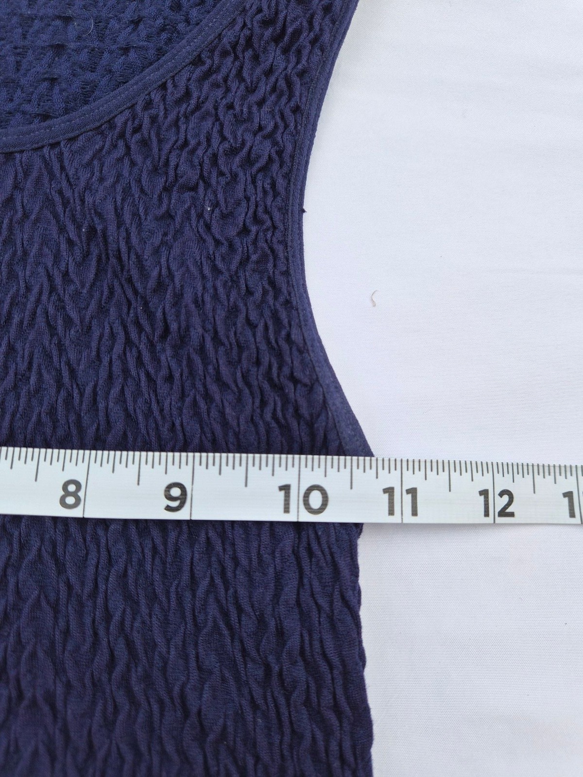 Lark + Grey Navy Blue Sleeveless Smocked-Bodice Maxi Dress