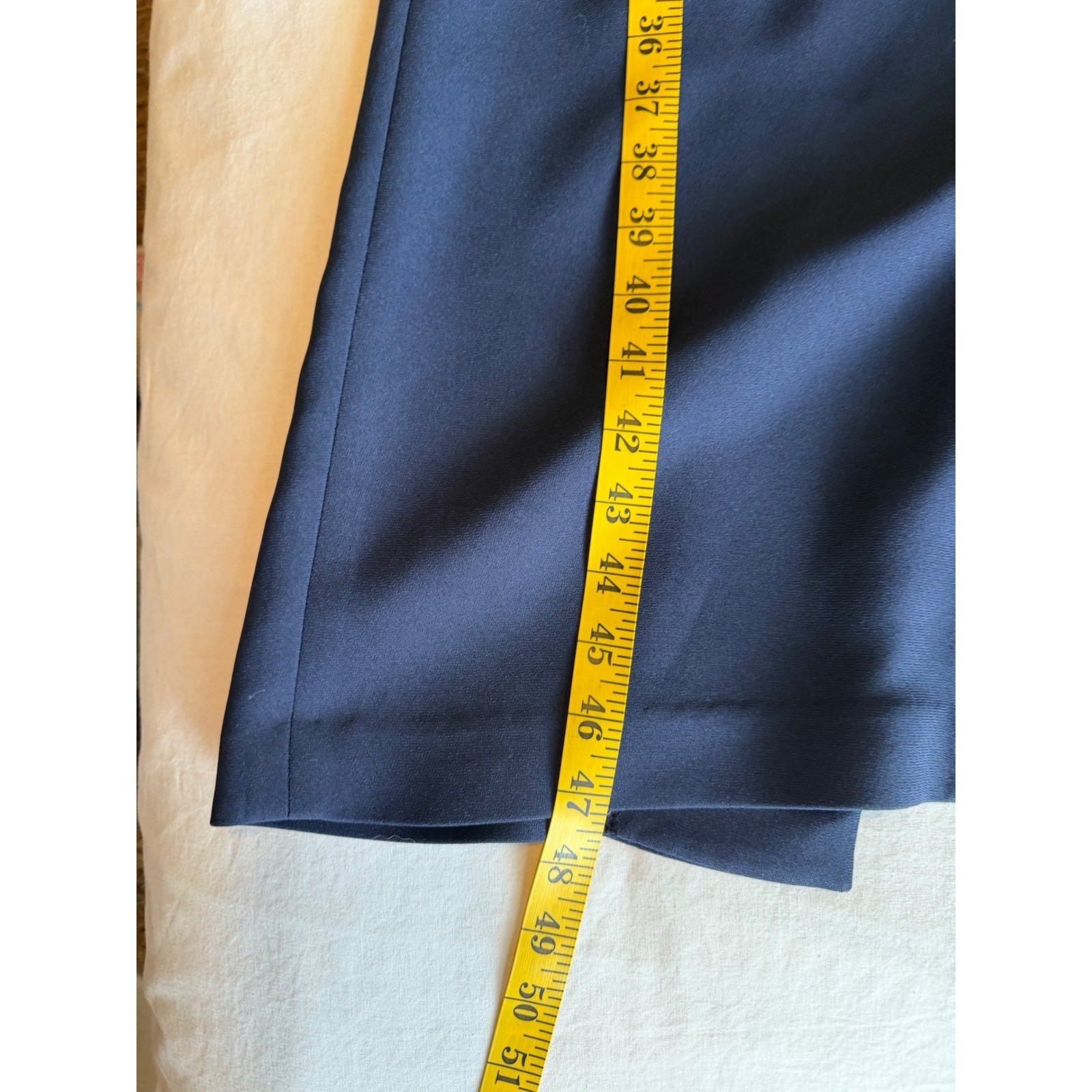 Amanda Smith Navy Blue Nautical Sailor Maxi Dress White Striped Collar Size 8