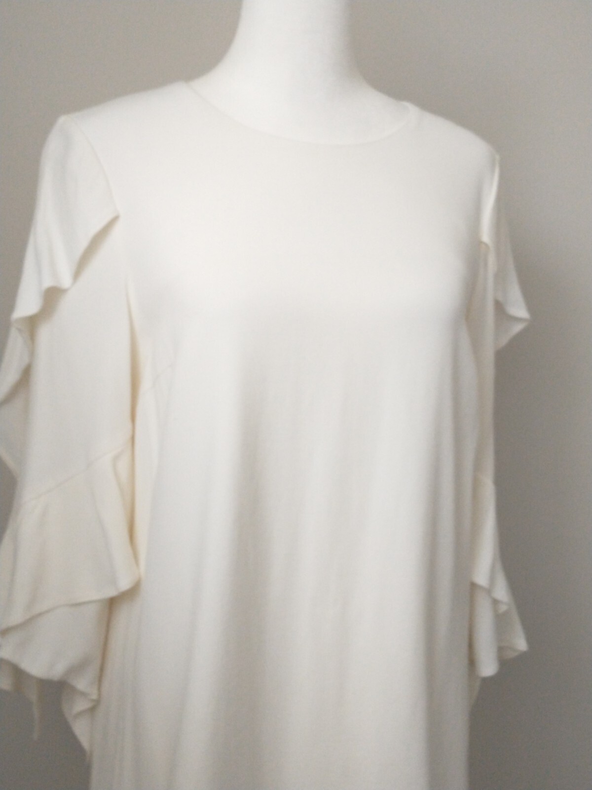 Alexis White Ruffled A-line Mini Casual Wedding Bridal Dress XS Coastal
