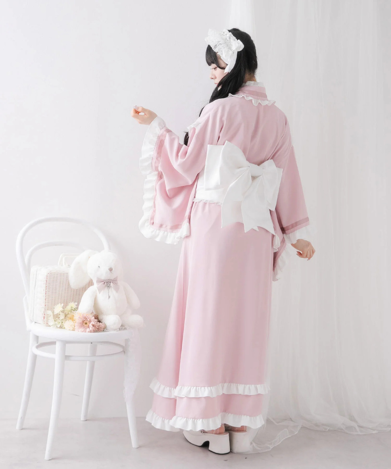 BULK BUY Ruffled Ribbon Tiered Yukata Jirai New