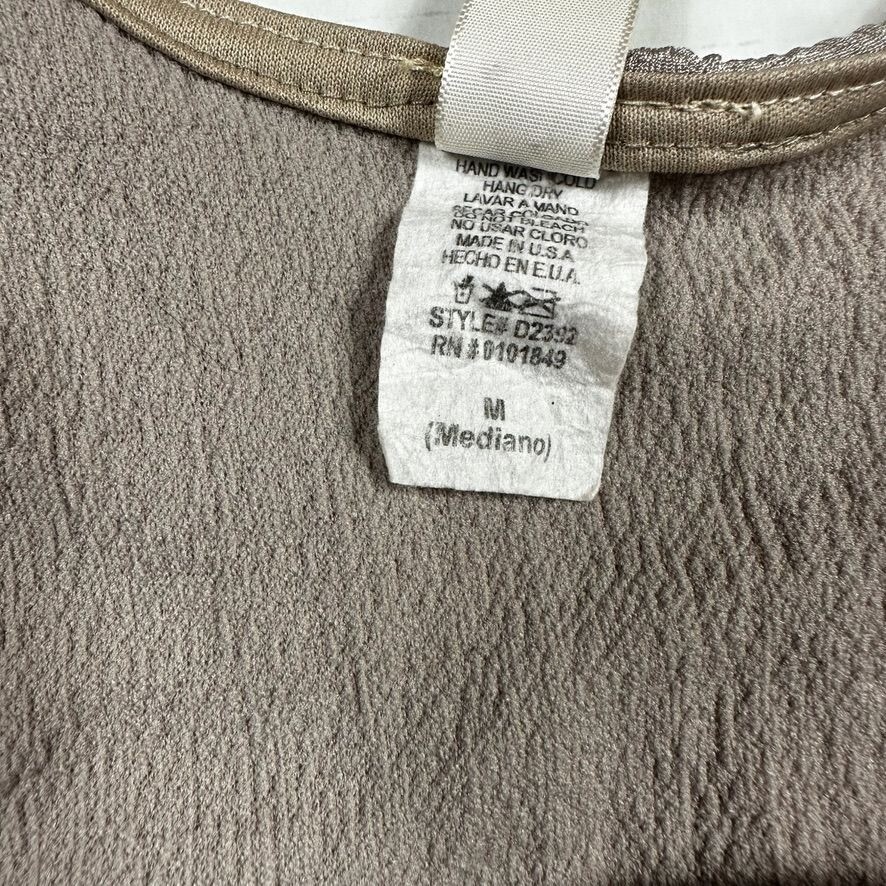 Gracie Womens Textured Taupe Sleeveless Dress Size (M)