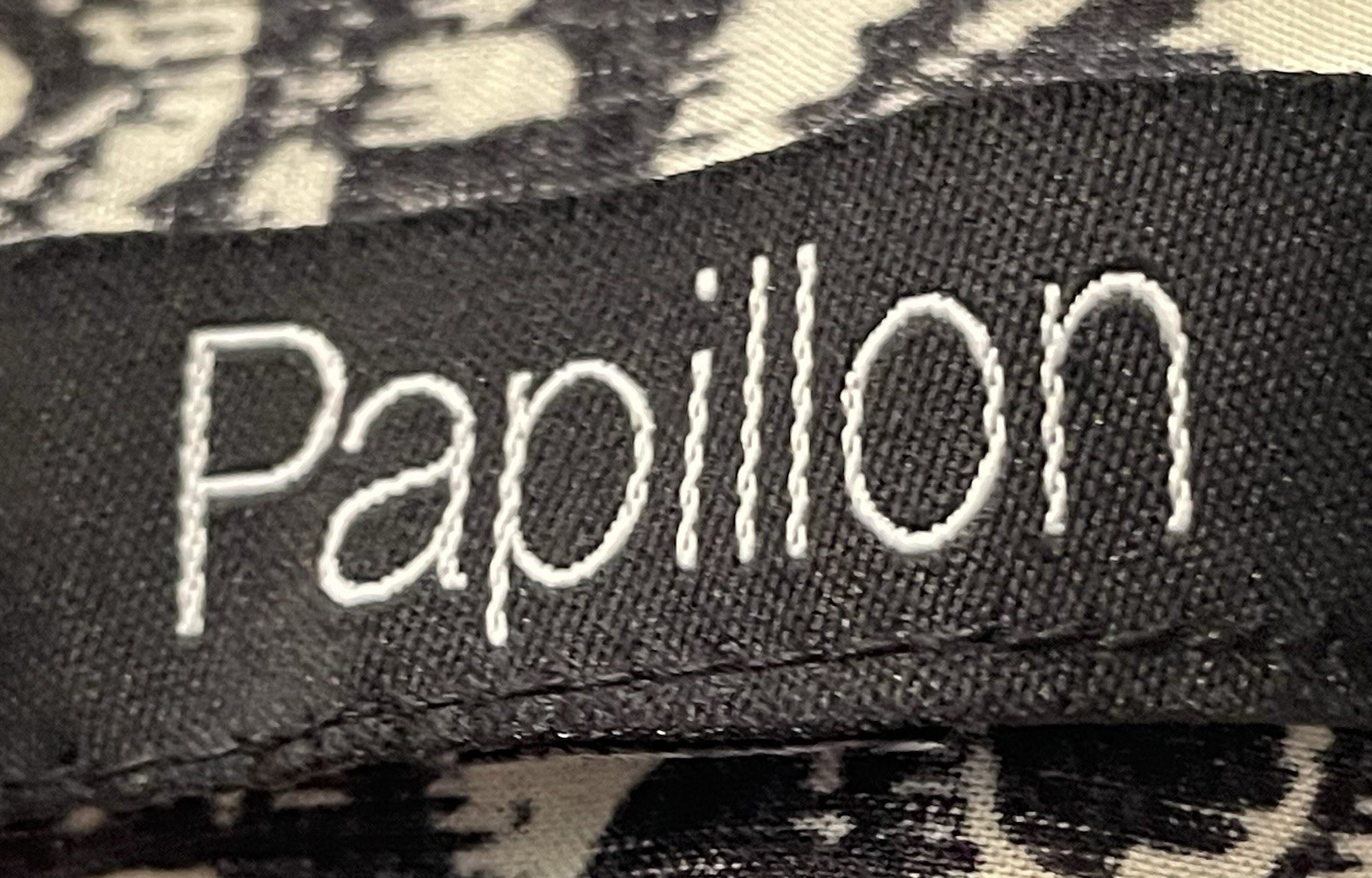 Papillon Floral Swing Mini Dress Sz L Gray Ivory Paisley Pockets Boho City Beach