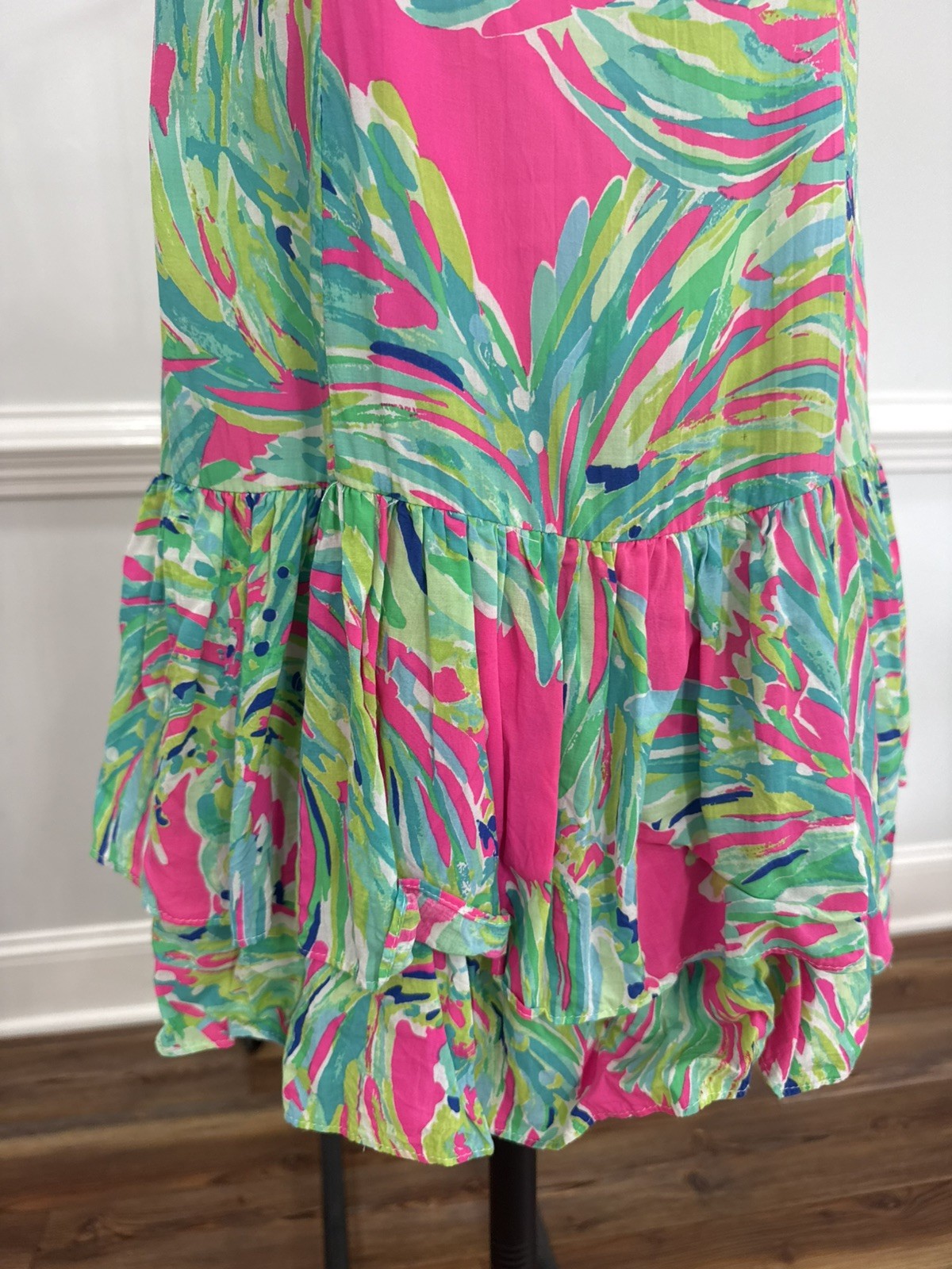 Lilly Pulitzer Morgana Tiered Ruffle Mini Dress in Shady Lady Size 0