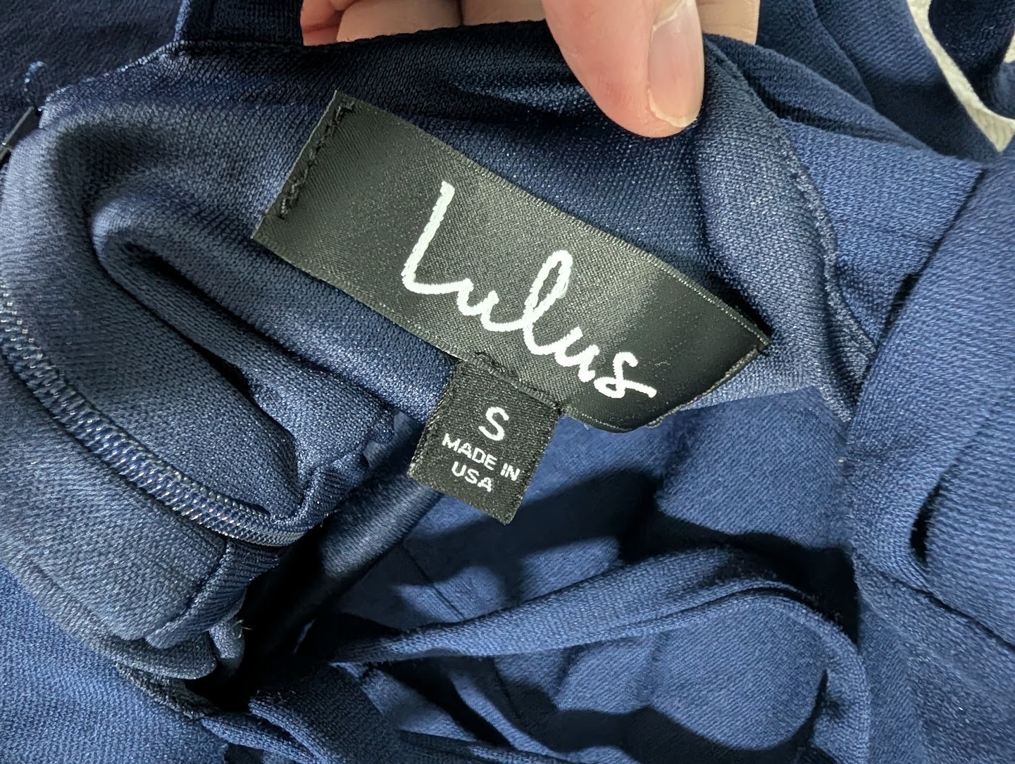 Lulus – Love Galore Navy Blue Skater Dress – S