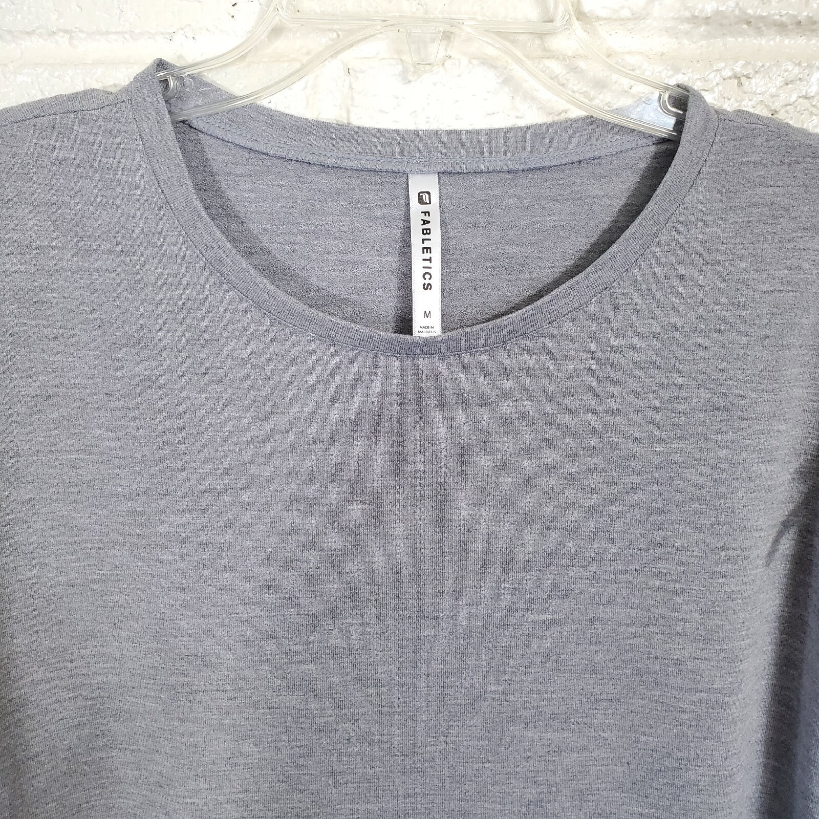 Fabletics Yani Mini Dress Size Medium Heathered Gray Jersey Knit Athleisure