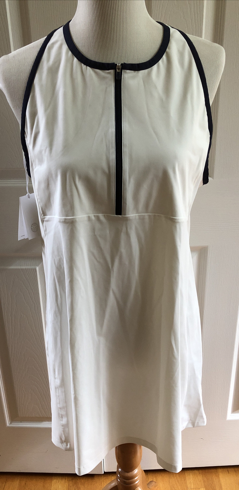 Tory Burch Sport Quarter Zip Racerback A-Line Dress Athleisure Tennis XL NWT