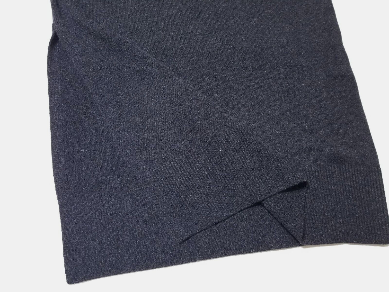 NWT Vince Wool Cashmere Blend Knit Midi Dress in Dark Grey Size S $395