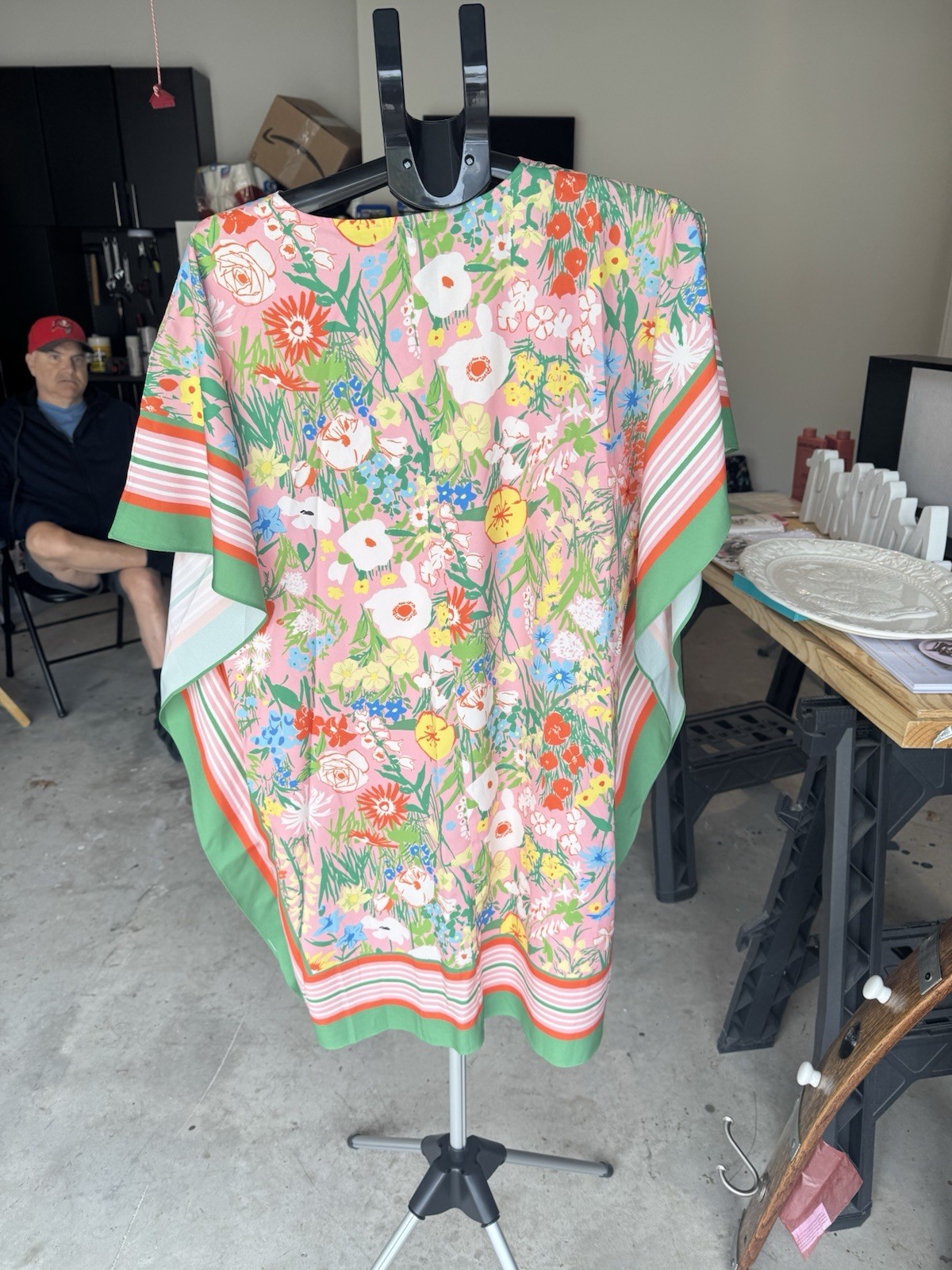 Jade Silk-Like pull over Dress Size Large Women’s short Sleeve vibrant colors