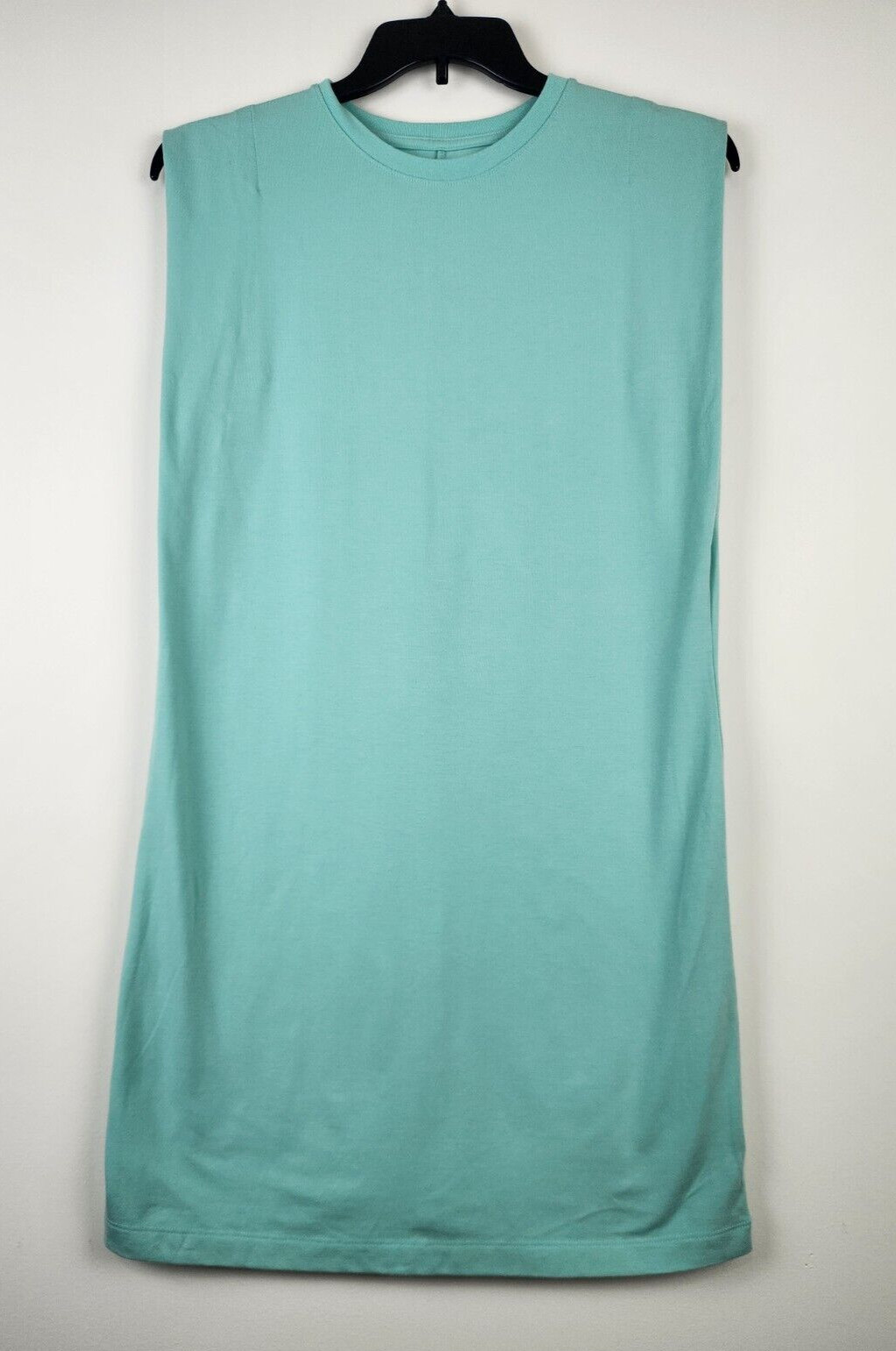A New Day Size S Green Sleeveless Cotton Blend Stretch Knee Length Dress