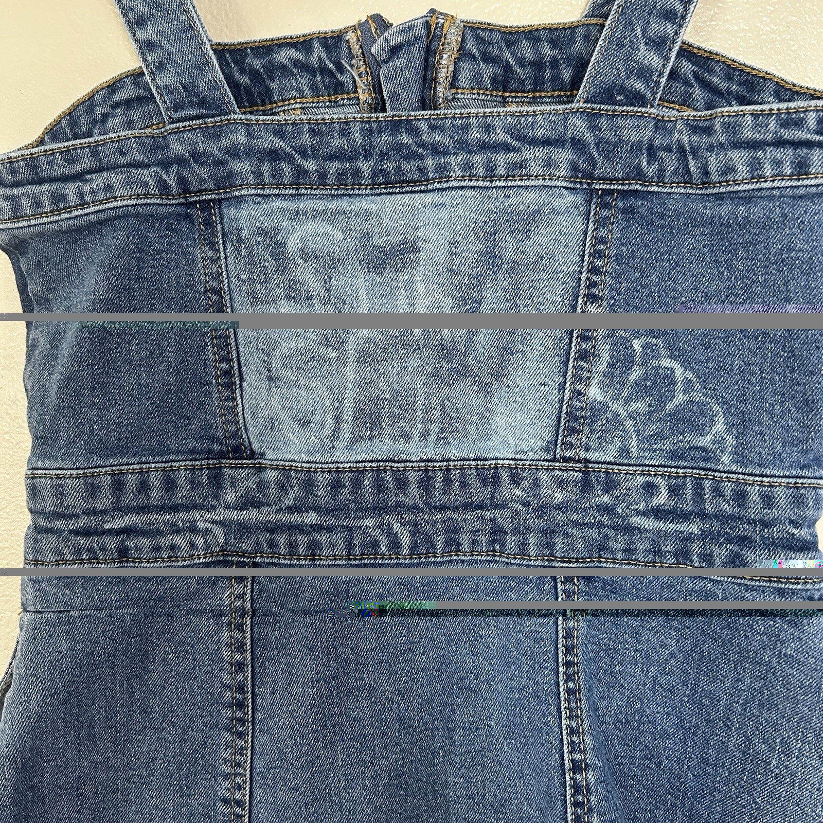 Wild Fable Y2K Patchwork Floral Denim Corset Mini Dress Zip Front Size Small