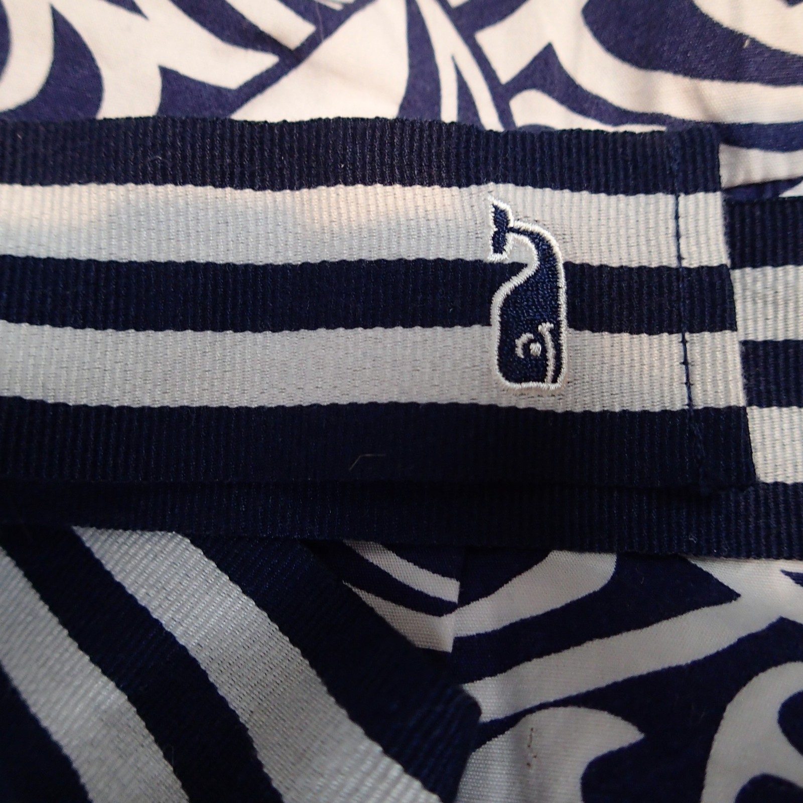 Vineyard Vines Target m Navy Blue White Nautical Cotton Dress Belted Preppy