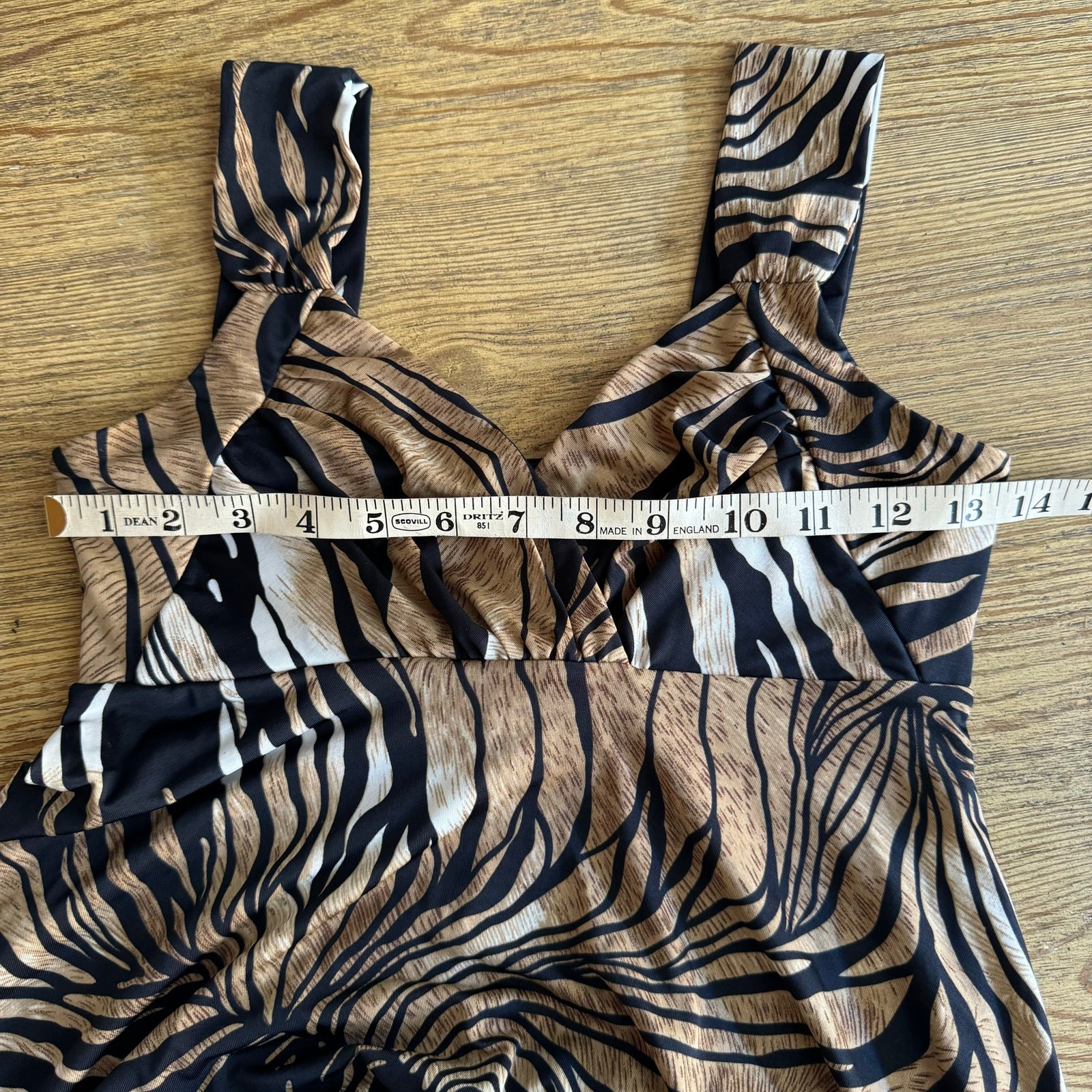 Izabel London Animal Print Handkerchief Hem Sweetheart Neckline Sundress Size 4