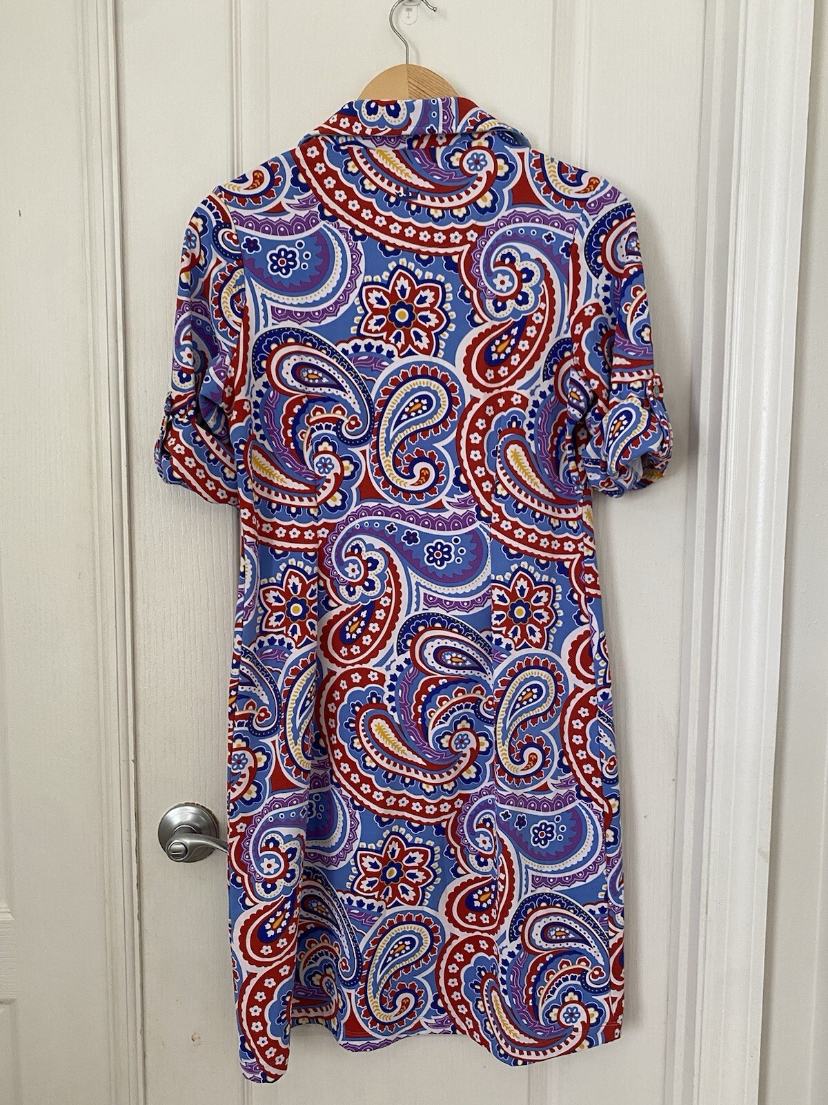 Peter Millar Element Wicking Womens 50+ UPF Stretch Dress Size Small Paisley