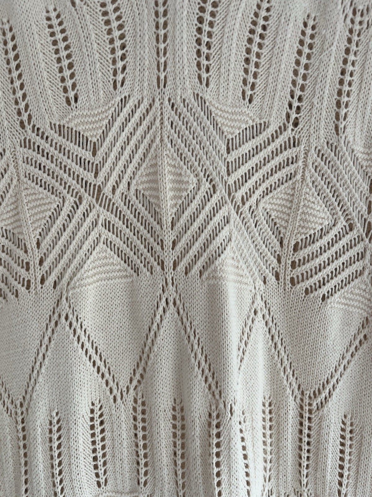 Oliver Bonas Cream Beige Crochet Midi Maxi Dress Size 12