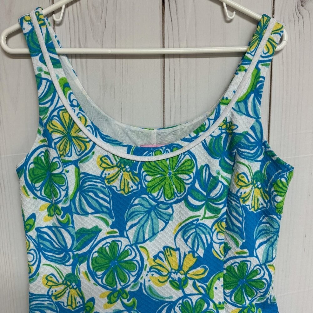Lilly Pulitzer Lola Shift Dress Large Sweet & Sour Print Fully Lined EUC