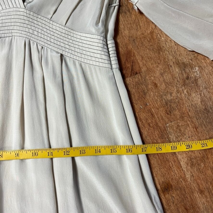 Banana Republic 100% Silk Special Occasion Dress Womens 4 Empire Romantic Lace