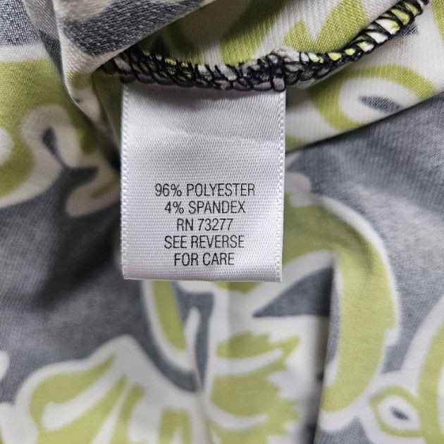 Apt. 9 Women’s Size Petite Medium Black Green White Short Sleeve Dress