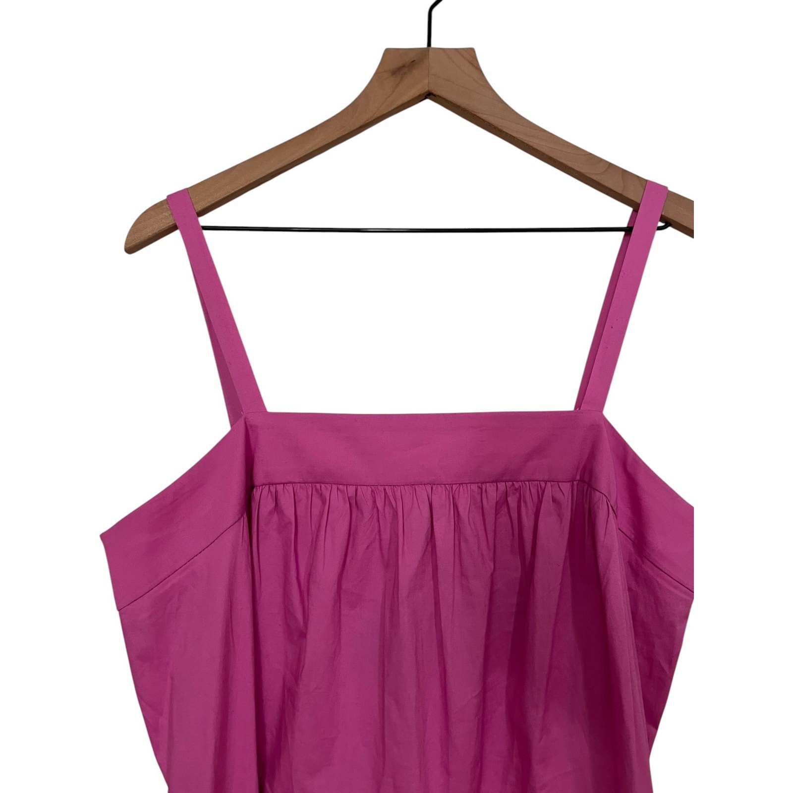 Donna Morgan Tiered Cotton Blend Maxi Dress Pink with Pockets Dress Size 14