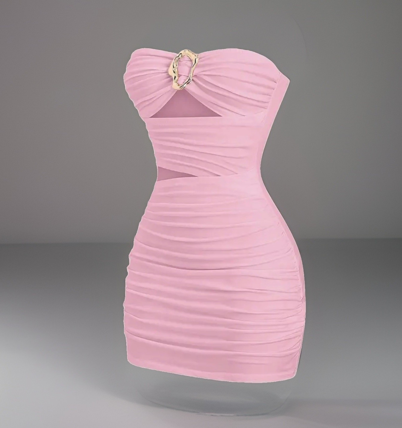 Sz Med Pink Mini Dress With Cutouts Party Wedding Cocktail Club Prom Homecoming